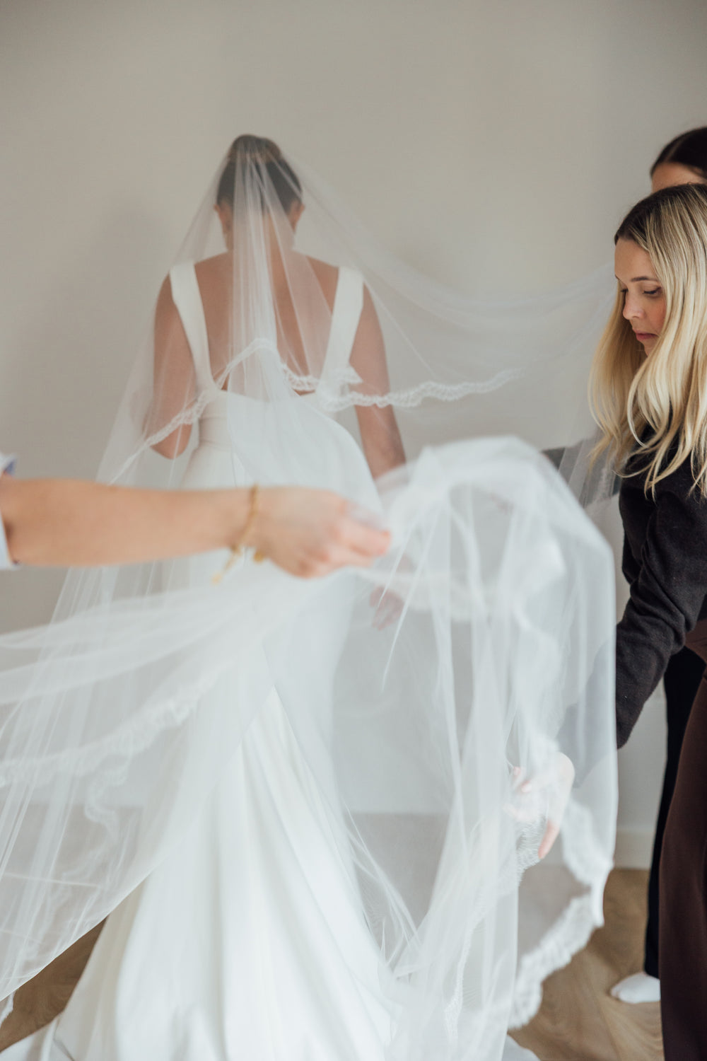 HARRY. blusher veil, eyelash lace trim.