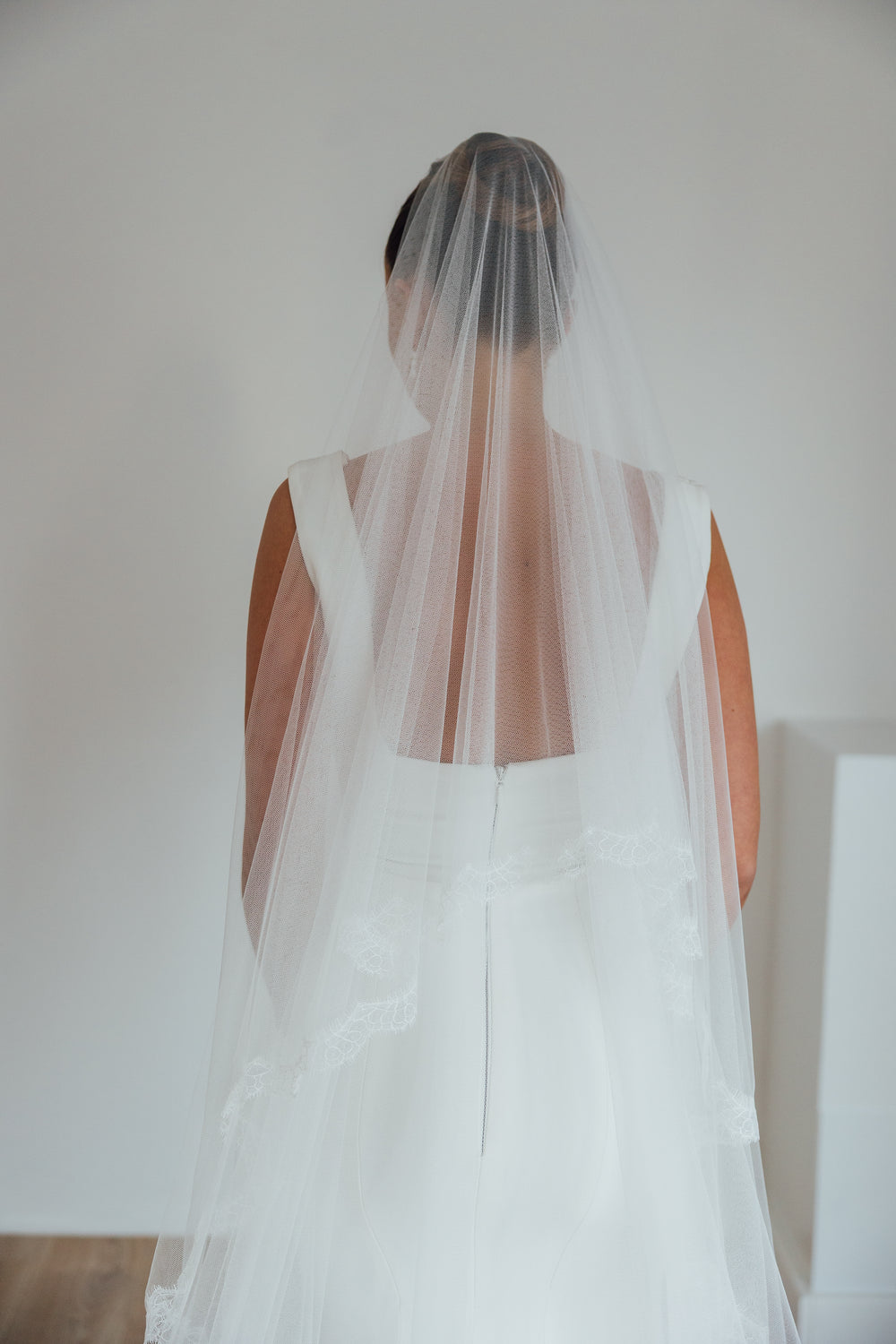 HARRY. blusher veil, eyelash lace trim.