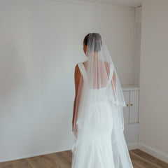 HARRY. blusher veil, eyelash lace trim.