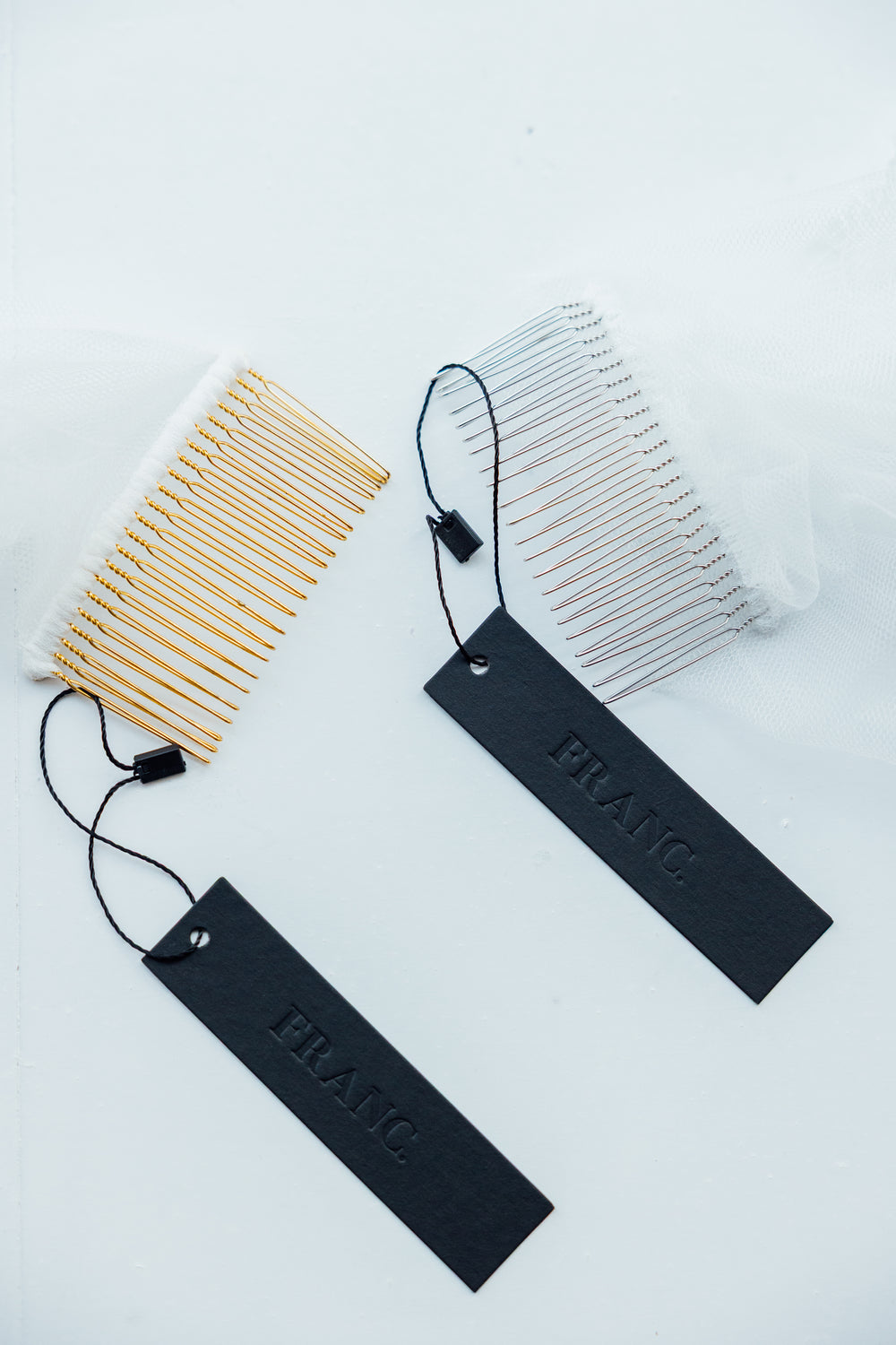 NATASHA. single tier veil, delicate cord trim.