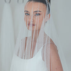 DAPHNE. blusher veil, sparkle detail.