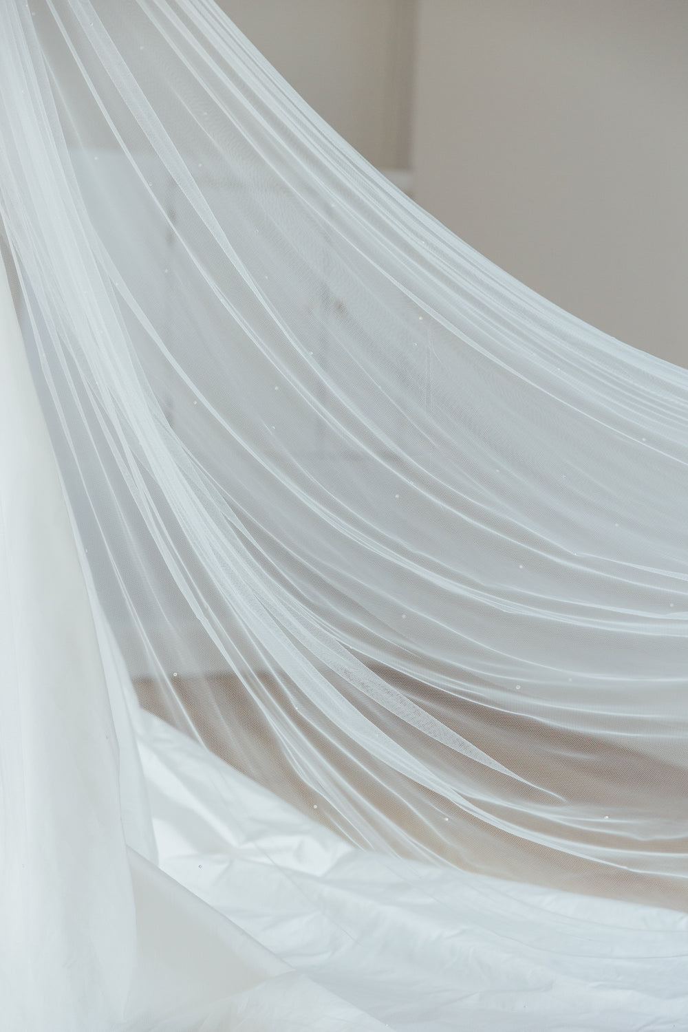 DAPHNE. blusher veil, sparkle detail.