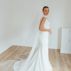 MILA. tulle bridal scarf.