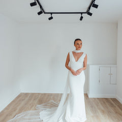 MILA. tulle bridal scarf.