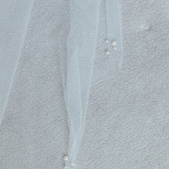 TAMSIN. blusher veil, pearl detail.