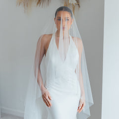 TAMSIN. blusher veil, pearl detail.