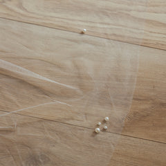 TAMSIN. single tier veil, pearl detail.