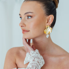 BILLIE. corded lace bridal sleeves.