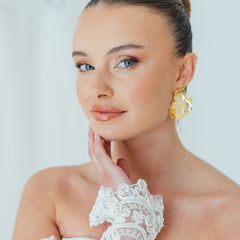 BILLIE. corded lace bridal sleeves.