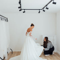 BILLIE. corded lace bridal sleeves.