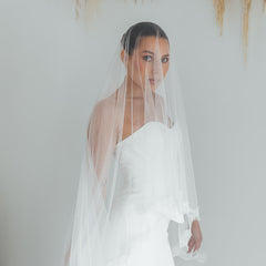 HARRY. blusher veil, eyelash lace trim.
